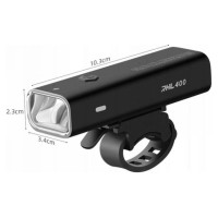 Rockbros 24310006001 front bicycle light 400 lm + micro USB cable - USB-A - black
