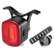 Rockbros Q2S LED Rear Bike Light with Smart Stop System + USB-C - USB-A Cable - Black