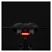 Rockbros 38218916002 MTB bicycle saddle + lamp - black