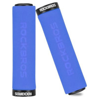 Rockbros BT1001BLBK sponge bicycle handlebar grips - blue and black
