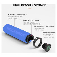 Rockbros BT1001BLBK sponge bicycle handlebar grips - blue and black