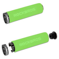 Rockbros BT1001GNBK sponge bicycle handlebar grips - green and black