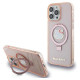 Hello Kitty Ring Stand Glitter Electrop Logo MagSafe Case for iPhone 15 Pro Max - Pink
