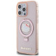 Hello Kitty Ring Stand Glitter Electrop Logo MagSafe Case for iPhone 15 Pro Max - Pink