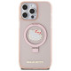 Hello Kitty Ring Stand Glitter Electrop Logo MagSafe Case for iPhone 15 Pro Max - Pink