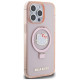 Hello Kitty Ring Stand Glitter Electrop Logo MagSafe Case for iPhone 15 Pro Max - Pink