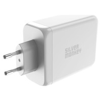 Silver Monkey SMA154 200W GaN charger 3xUSB-C PD USB-A QC 3.0 - white