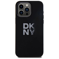 Dkny Liquid Silicone Metal Logo iPhone 15 Pro Case - Black