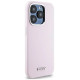Dkny Liquid Silicone Small Metal Logo MagSafe case for iPhone 15 Pro - pink