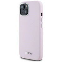 Dkny Etui DKNY Liquid Silicone Small Metal Logo MagSafe na iPhone 15 / 14 / 13 - różowe