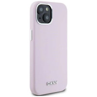 Dkny Etui DKNY Liquid Silicone Small Metal Logo MagSafe na iPhone 15 / 14 / 13 - różowe