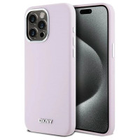 Dkny Etui DKNY Liquid Silicone Small Metal Logo MagSafe na iPhone 15 Pro Max - różowe