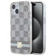 Dkny IML Checkered Mono Pattern & Printed Stripes MagSafe Case for iPhone 15 Plus / 14 Plus - Beige