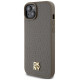 Dkny Leather Pattern Metal Logo MagSafe case for iPhone 15 / 14 / 13 - brown