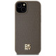 Dkny Leather Pattern Metal Logo MagSafe case for iPhone 15 / 14 / 13 - brown