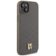 Dkny Leather Pattern Metal Logo MagSafe case for iPhone 15 / 14 / 13 - brown