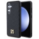 Dkny Leather Pattern Metal Logo MagSafe case for Samsung Galaxy S24+ - black
