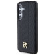 Dkny Leather Pattern Metal Logo MagSafe case for Samsung Galaxy S24+ - black