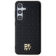 Dkny Leather Pattern Metal Logo MagSafe case for Samsung Galaxy S24+ - black