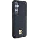 Dkny Leather Pattern Metal Logo MagSafe case for Samsung Galaxy S24+ - black