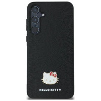 Hello Kitty Metal Logo Kitty Head case for Samsung Galaxy A55 - black