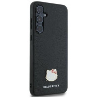 Hello Kitty Metal Logo Kitty Head case for Samsung Galaxy A55 - black
