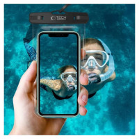 Tech-Protect UWC7 waterproof case universal for smartphones up to 6.9" - black