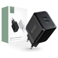 Tech-Protect C35W-2 charger, 2x USB-C PD 35W - black