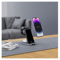 Tech-Protect QI15W-A26 Inductive Charger 15W 3in1 for Smartphone / Headphones / Apple Watch - Black