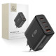 Tech-Protect NC100W-GAN charger network GaN 3x USB-C PD 100W / USB-A QC 3.0 - black