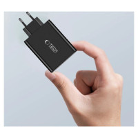 Tech-Protect NC100W-GAN charger network GaN 3x USB-C PD 100W / USB-A QC 3.0 - black