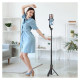 Tech-Protect L04S Bluetooth Selfie Stick with Tripod up to 95cm and 360 Head - Black
