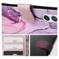 Tech-Protect Wallet Case for Samsung Galaxy A25 5G - Pink Marble