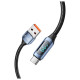 Tech-Protect UltraBoost Cable with LED Display USB-C / USB-A 66W 6A 1m - Blue