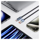 Tech-Protect UltraBoost Cable with LED Display USB-C / USB-A 66W 6A 1m - Blue