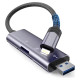 Tech-Protect UltraBoost SD/micro SD Card Reader with Lightning /USB-A Connector - Gray