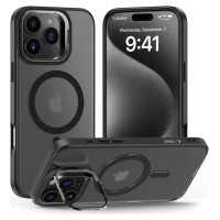 Tech-Protect MagStand MagSafe Case with Stand for iPhone 16 Pro - Semi-Transparent