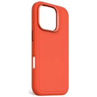 Decoded AntiMicrobial Silicone Stacks Backcover with MagSafe for iPhone 16 Pro - Orange
