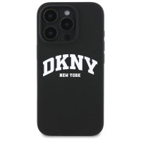 Dkny Silicone White Printed Logo MagSafe iPhone 16 Pro Case - Black