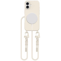 Tech-Protect MagNecklace MagSafe Case with Lanyard for iPhone 16 - Beige