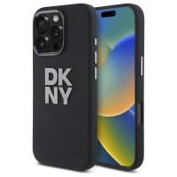 Dkny Liquid Silicone Metal Logo iPhone 16 Pro Max Case - Black