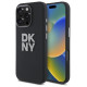 Dkny Liquid Silicone Metal Logo iPhone 16 Pro Max Case - Black