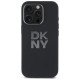 Dkny Liquid Silicone Metal Logo iPhone 16 Pro Max Case - Black