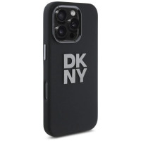 Dkny Liquid Silicone Metal Logo iPhone 16 Pro Max Case - Black