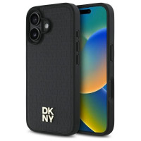 Dkny Repeat Pattern Stack Logo MagSafe iPhone 16 Case - Black
