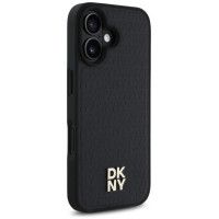 Dkny Repeat Pattern Stack Logo MagSafe iPhone 16 Case - Black
