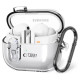 Tech-Protect FlexAir Case with Carabiner for Samsung Galaxy Buds 3 / 3 Pro - Transparent