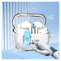 Tech-Protect FlexAir Case with Carabiner for Samsung Galaxy Buds 3 / 3 Pro - Transparent