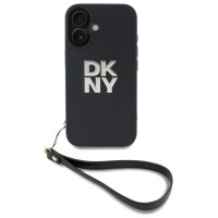 Dkny Wrist Strap Stock Logo iPhone 16 Case - Black