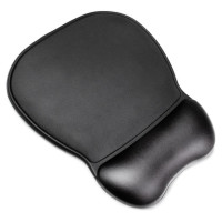 Wozinsky Ergonomic Mouse Pad and Wrist Rest Gel Eco Leather Large Anti-Slip - Black